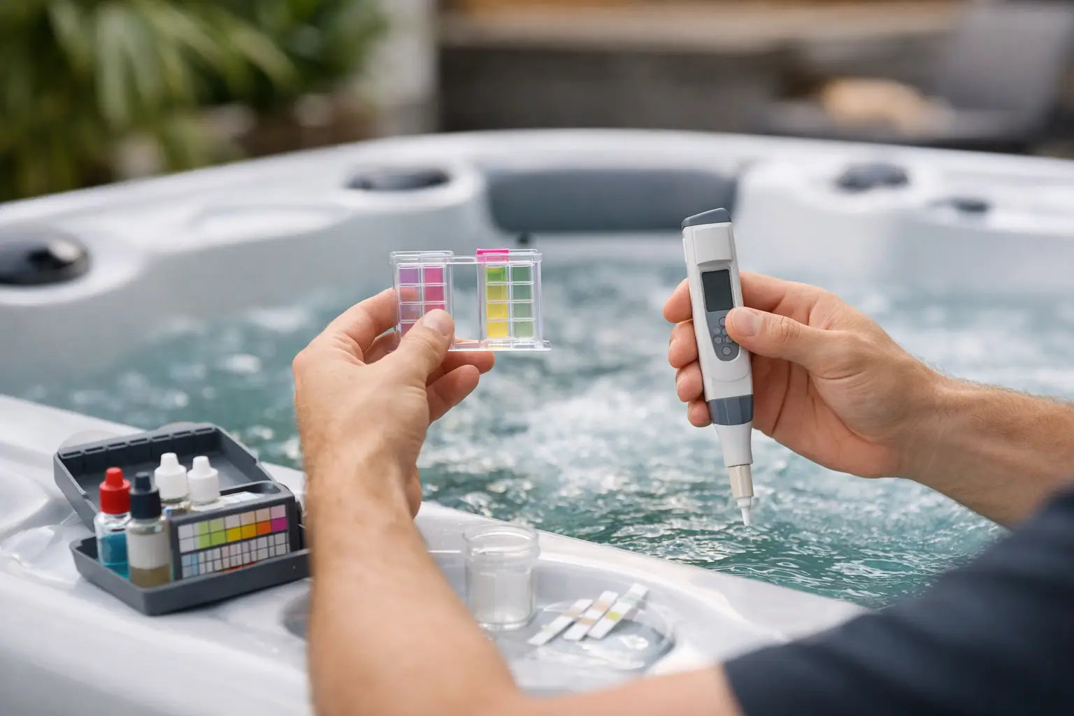 Wasserwerte im Whirlpool richtig messen