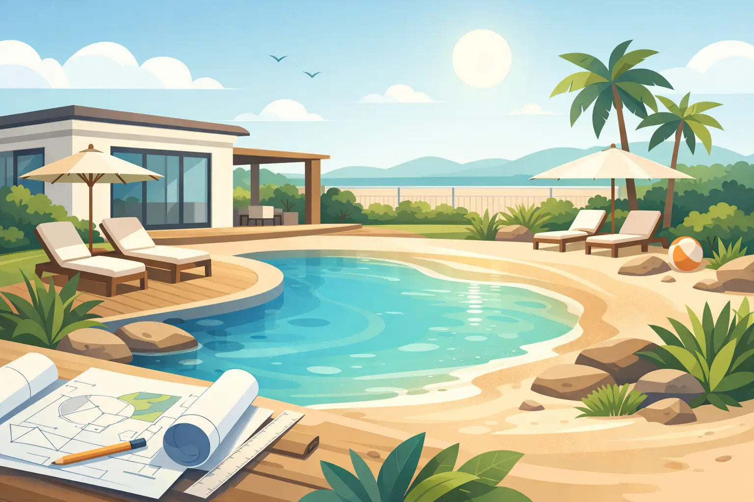 Beach Pool für den Garten richtig planen