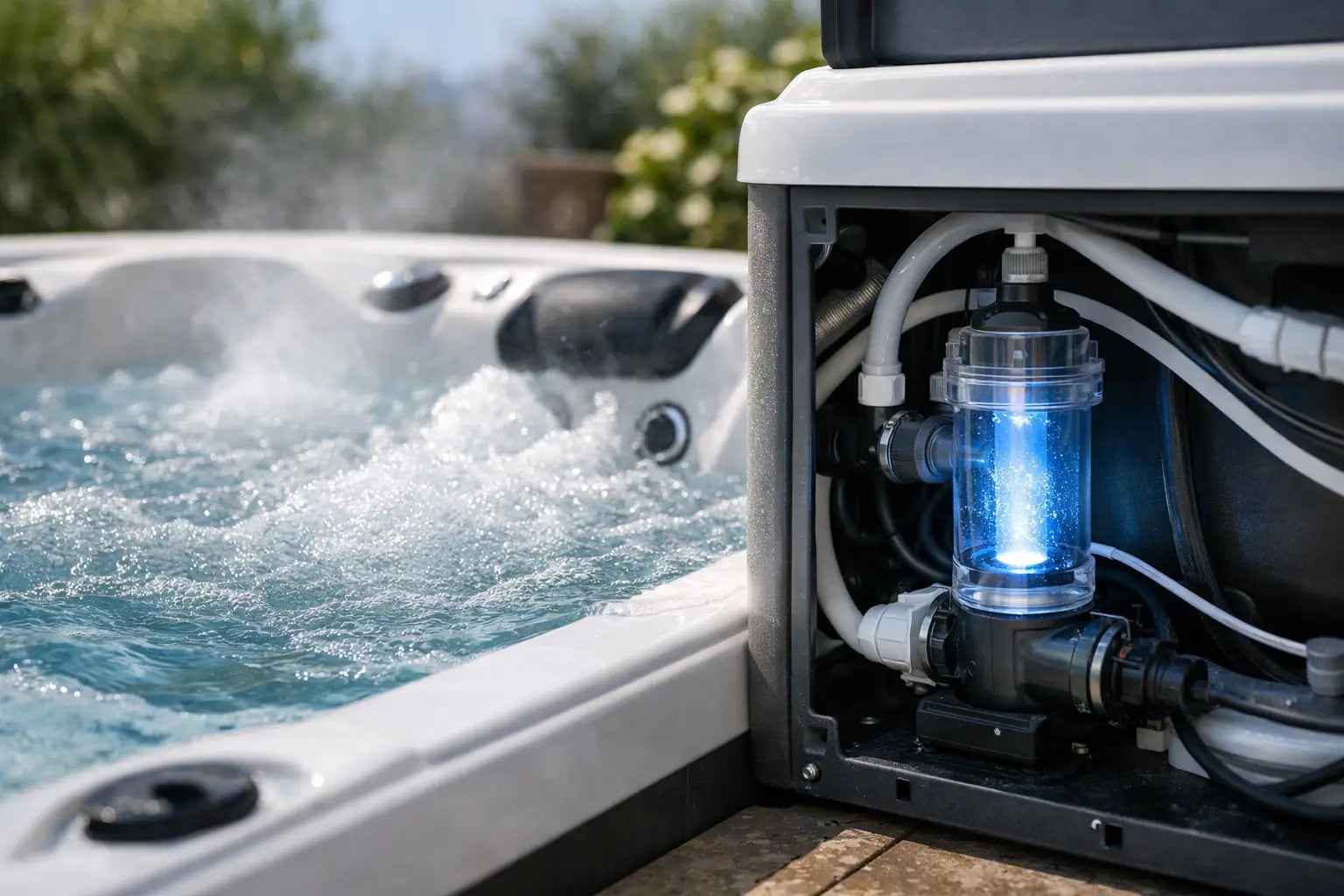 Wie funktioniert Ozon-Wasserpflege im Whirlpool?