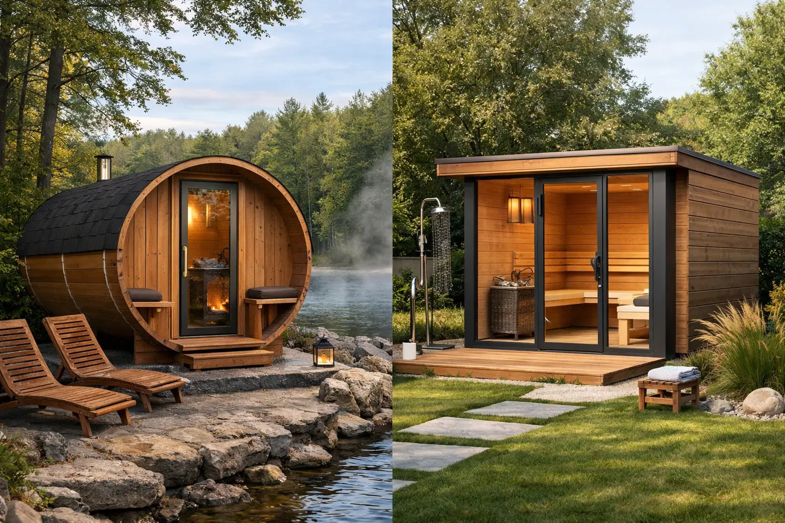 Outdoor Sauna oder Gartensauna: Was passt besser?
