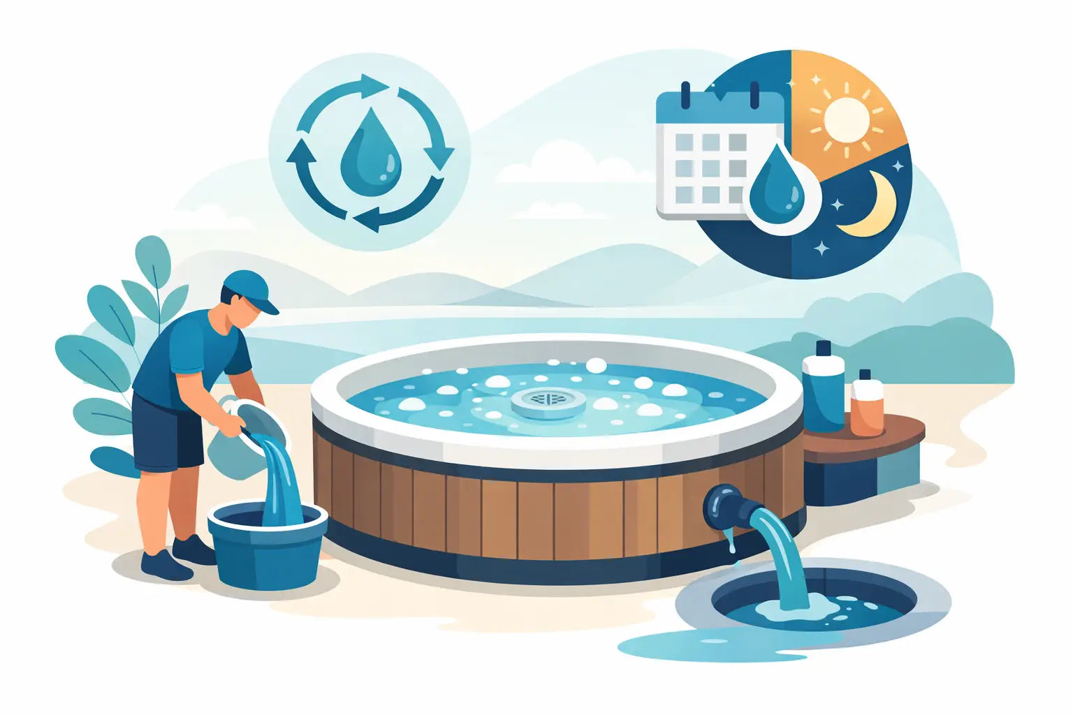 Wie oft Whirlpool-Wasser wechseln?