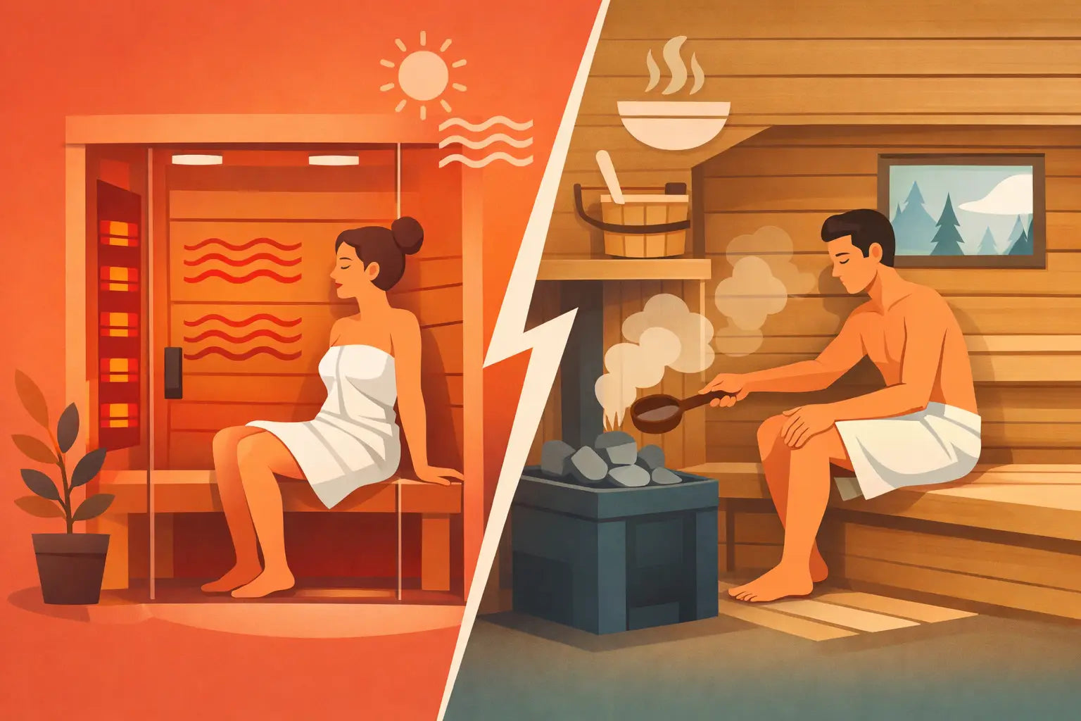Infrarotkabine oder Sauna - der Unterschied
