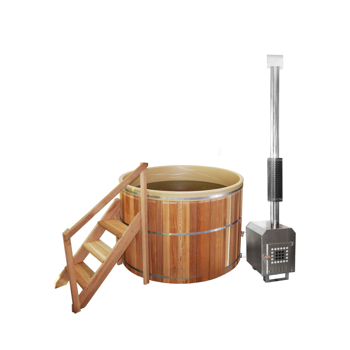 Hot Tub CASSERON incl. poêle à bois