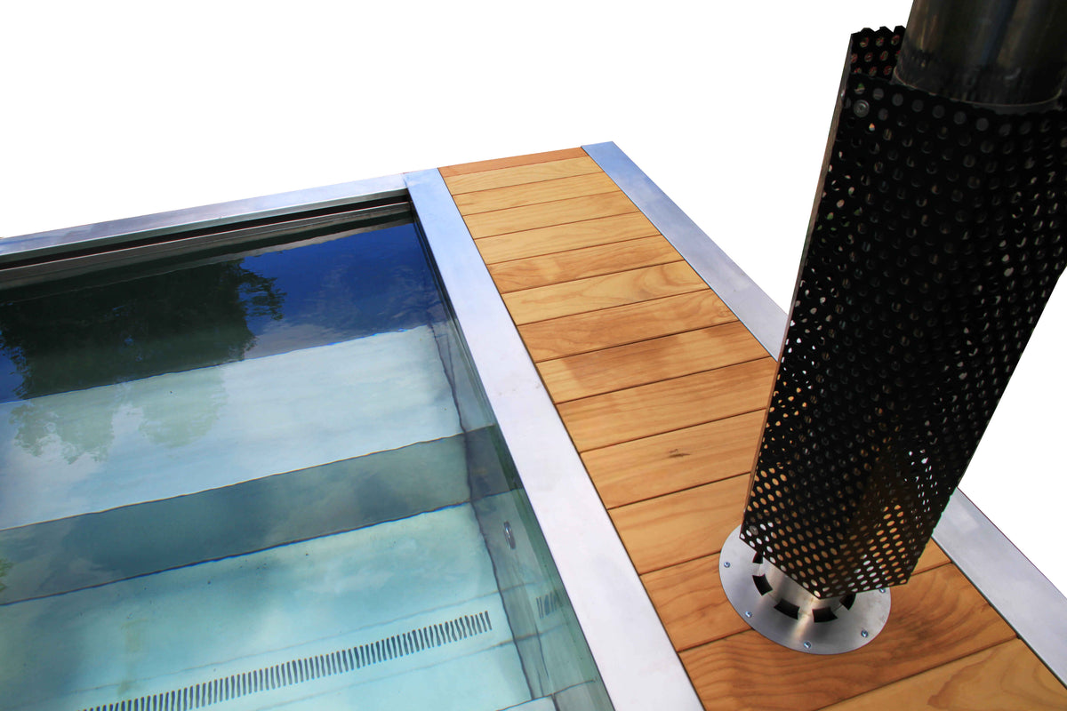Hot Tub en acier inoxydable MATTERHORN incl. four à bois