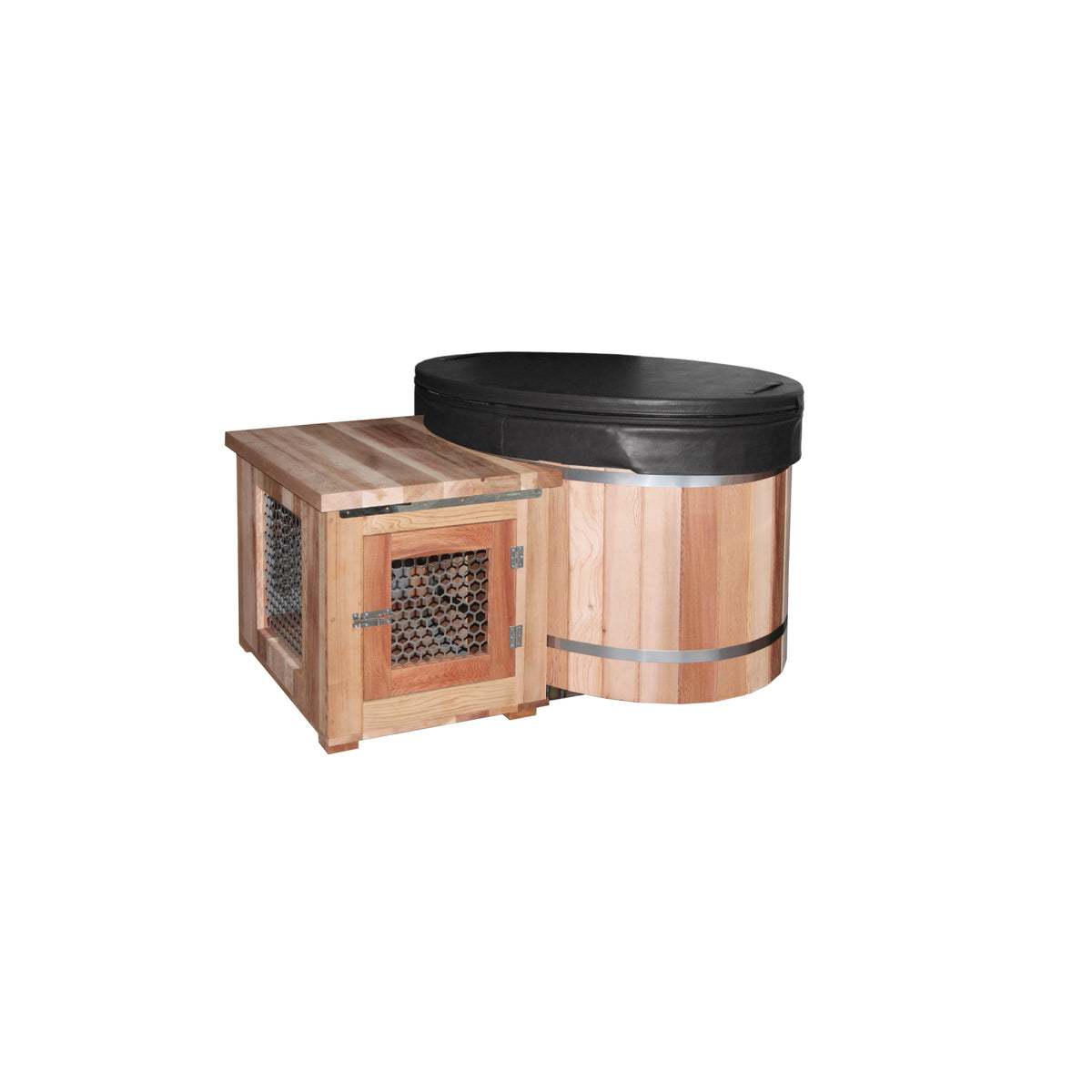Icetub Oval en acier inoxydable DOM, chiller inclus