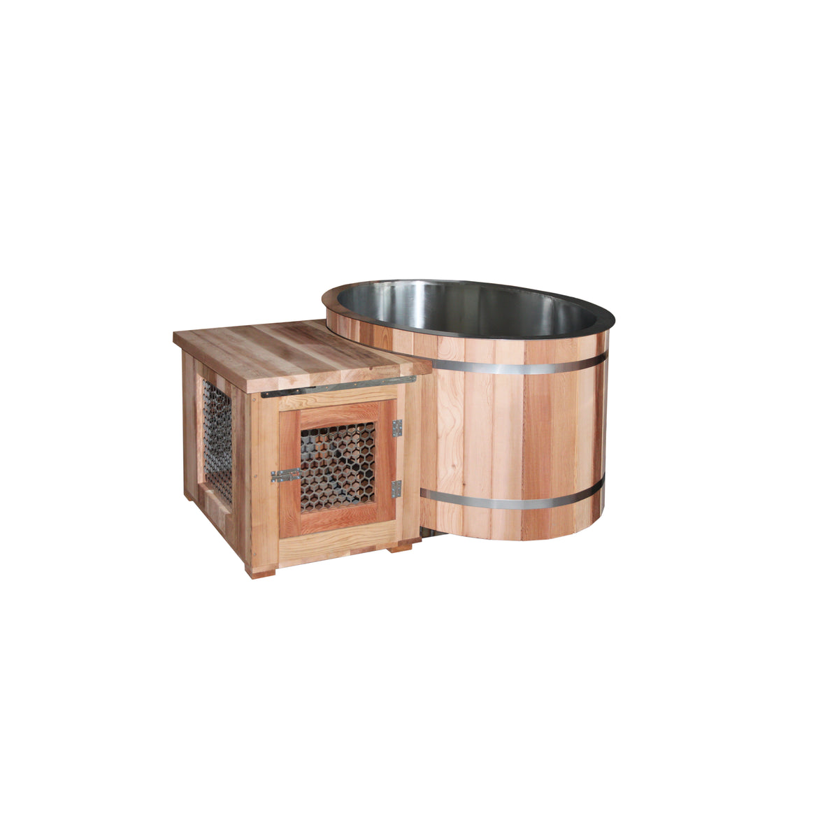 Icetub Oval en acier inoxydable DOM, chiller inclus
